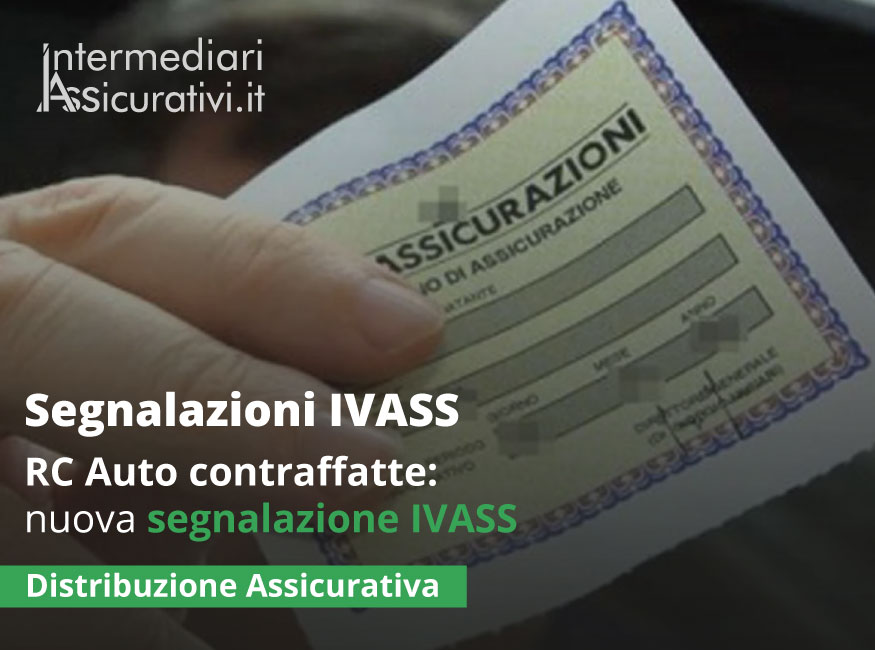 Rc auto contraffatte: nuova segnalazione IVASS